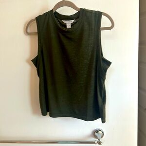 ATHLETA-BREEZY MUSCLE TANK; size M; olive green-like new washed and work 3 times